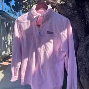 Vineyard Vines Pink Quarter-Zip Sweater